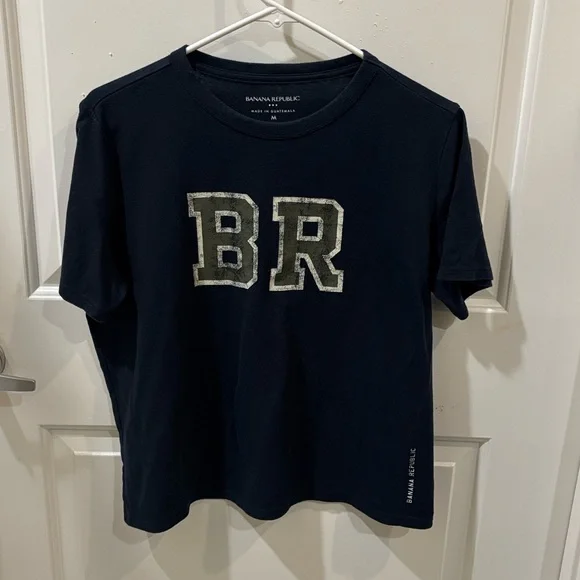 Banana Republic Navy Short Sleeve Tee - Picture 1 of 3